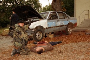 Bundeswehr-Soldaten bereiten sich auf einen Einsatz im Kosovo vor - Impressionen vom Truppenübungsplatz in Hammelburg.  Bild: A. Ellinger