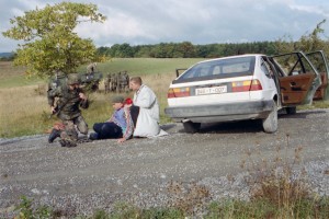 Bundeswehr-Soldaten bereiten sich auf einen Einsatz im Kosovo vor - Impressionen vom Truppenübungsplatz in Hammelburg.  Bild: A. Ellinger